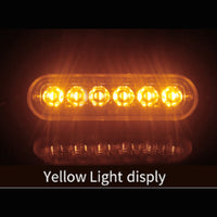 4x 6 LED Strobe Flash Light Emergency Warning Lamp Yellow Suitable For Car Truck