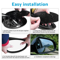 Left Side Mirror Glass with Back Plate Suitable For Toyota Yaris 2012-2017