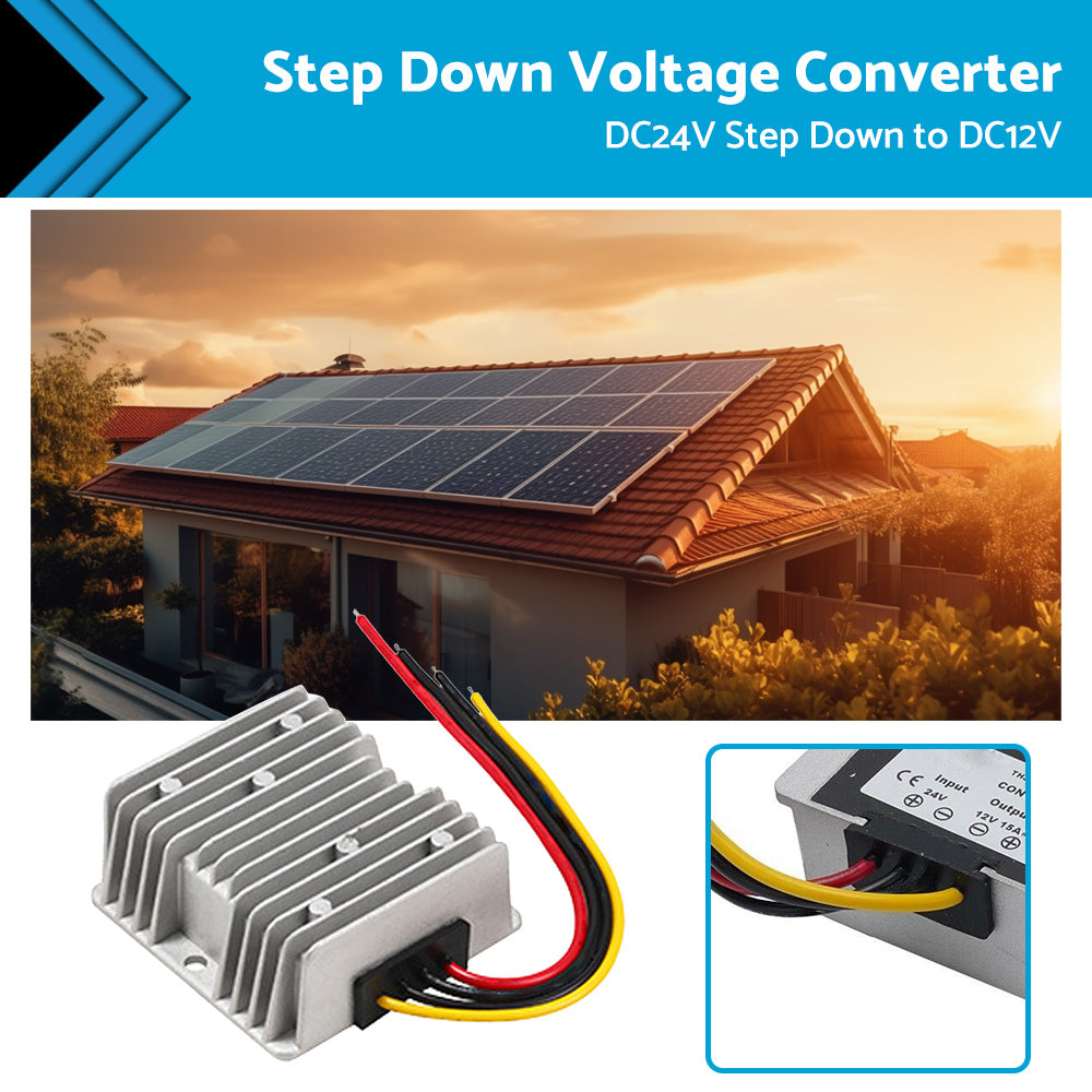 {{ DC Voltage Converter 24V Step Down To 12V 15A 180W Power Supply Regulator }} - Buy Car Parts Online at {{ Kaka Auto Parts }}.