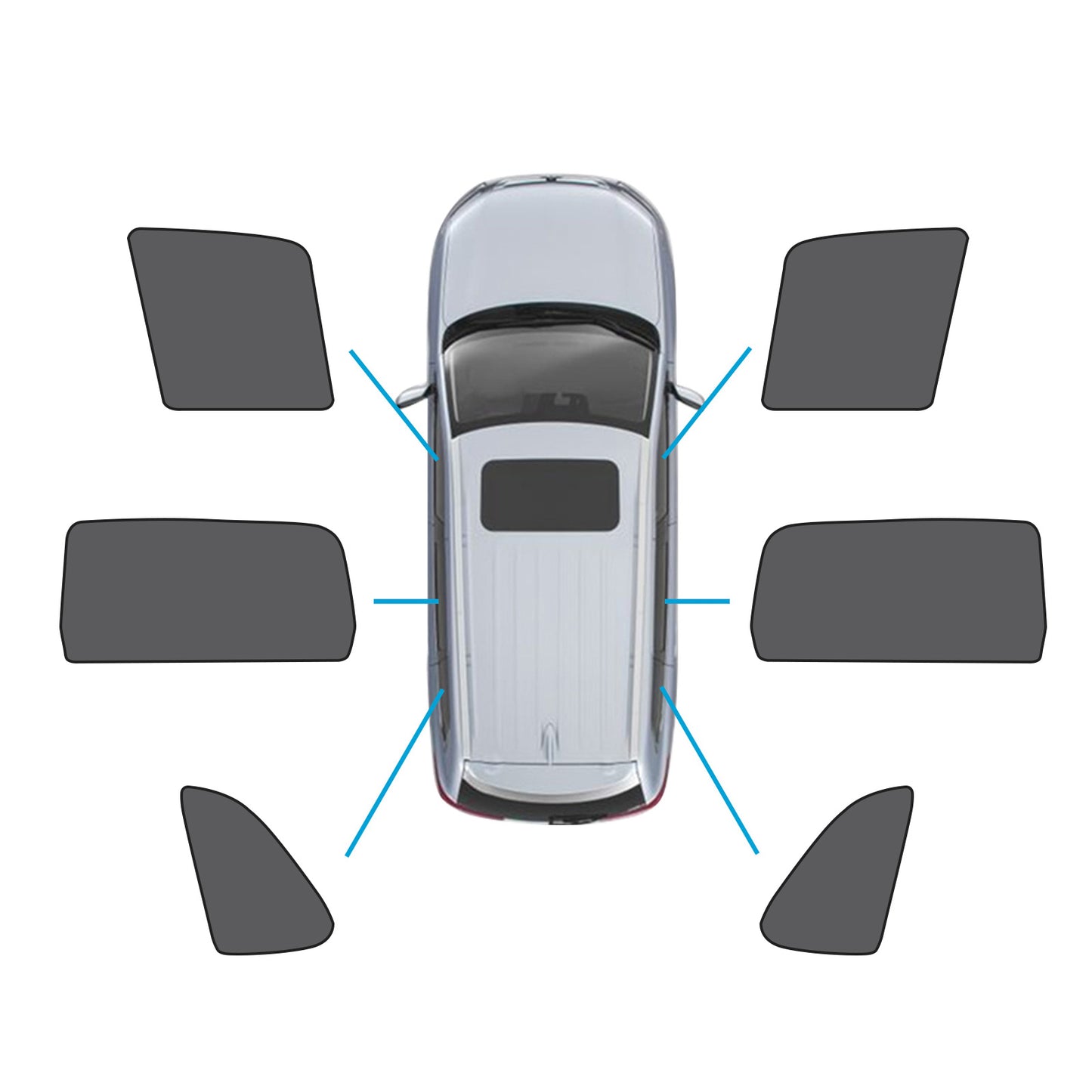 Front Rear Port Window Magnetic Mesh Sun Shade Suitable For Jeep Grand Cherokee