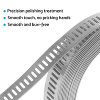 304 Stainless Steel Worm Clamp Hose Clamps with Fasteners Suitable For DIY Adjustable Use