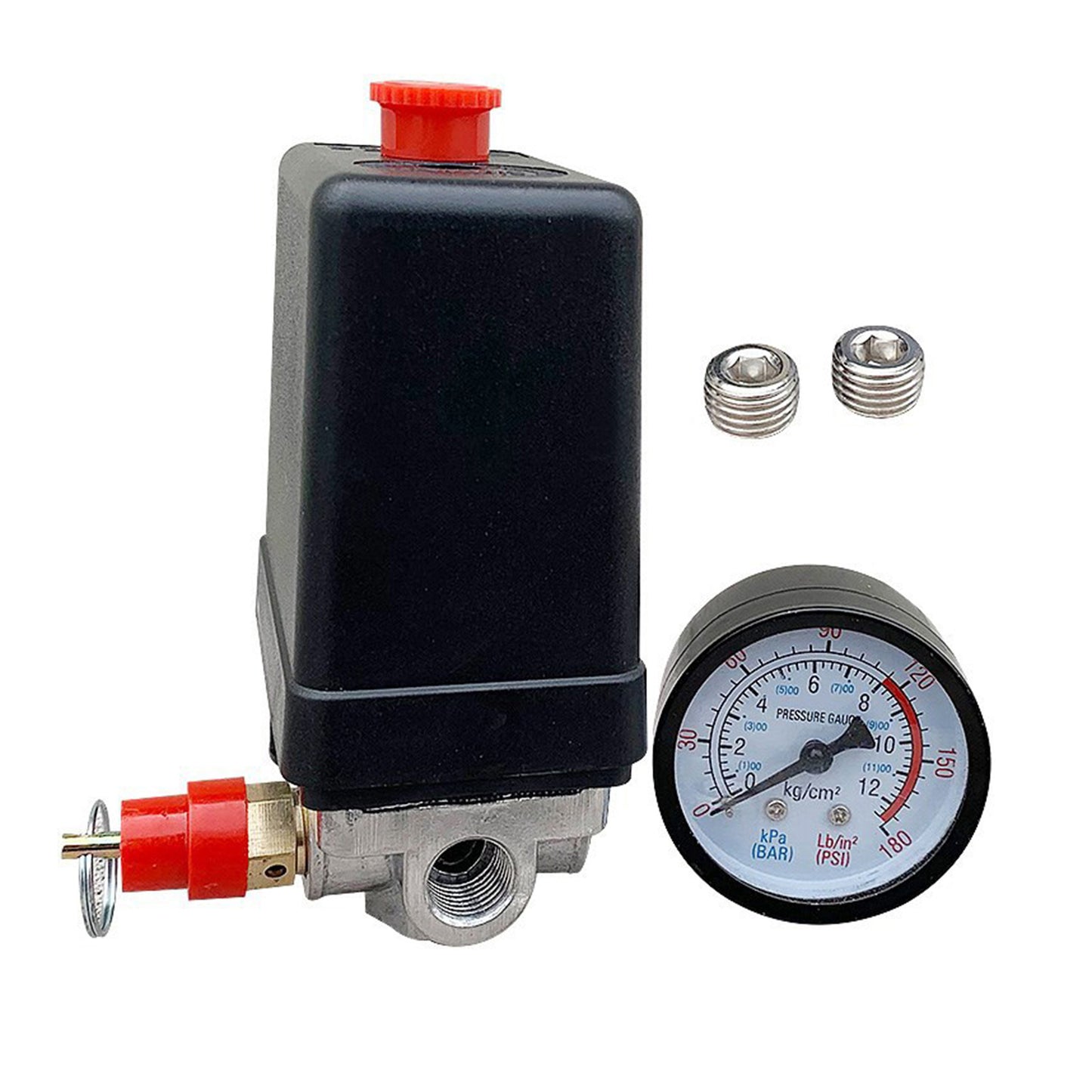 Air Compressor Pressure Switch Manifold Regulator With Safety Valve Suitable For 175PSI – 4-Port