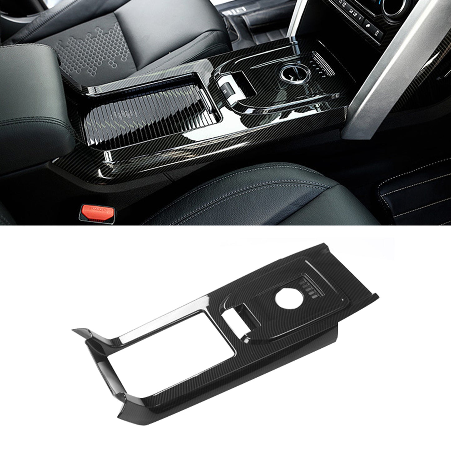 {{ Centre Console Trim Suitable for Land Rover Discovery Sport 15-18 Carbon Fiber }} - Buy Car Parts Online at {{ Kaka Auto Parts }}.