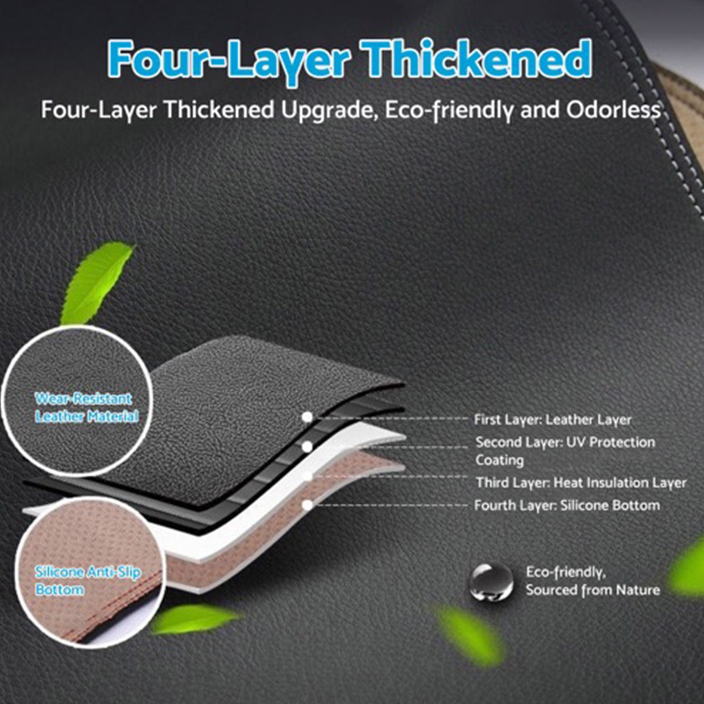 Non-Slip Microfiber Leather Dashboard Cover Suitable For Toyota Prado 250 Series