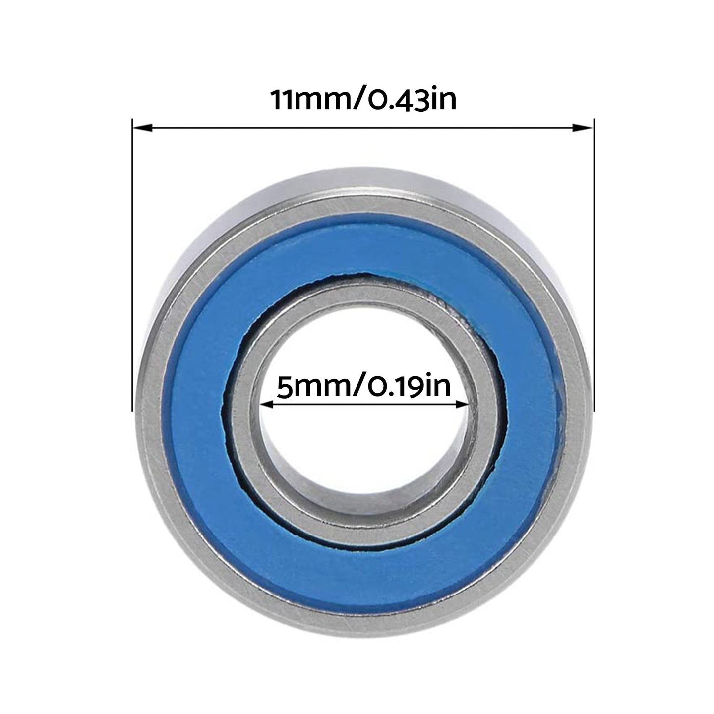 {{ 5x11x4mm Bearings For RC Tamiya 1150 HPI MR115-2RS Savage Traxxas Axial Losi }} - Buy Car Parts Online at {{ Kaka Auto Parts }}.