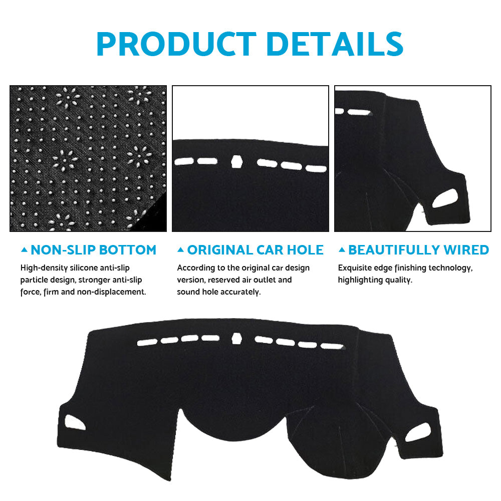 Non-Slip Dash Mat Suitable For Hyundai i30 Hatch 2012-2017 Black Dashboard Cover