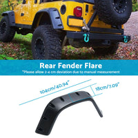 Pocket Style Matte Black Fender Flares Jungle Guard Suitable For Jeep Wrangler TJ 1997-2006