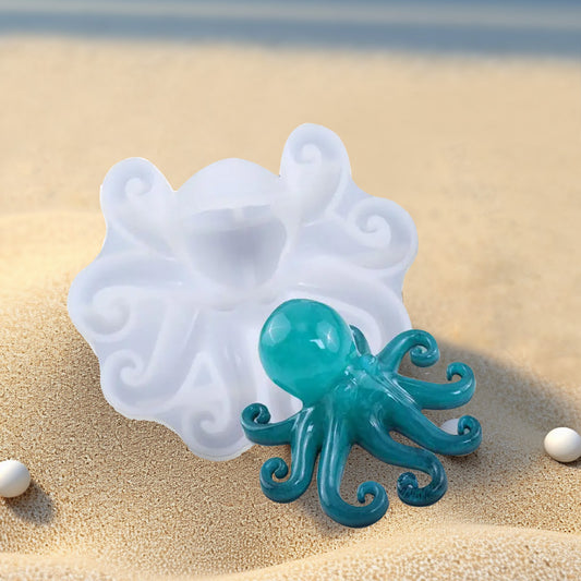 ?2PCS Octopus Mold Silicone Epoxy Resin Casting Mould 3D Sea Animal Display Mold