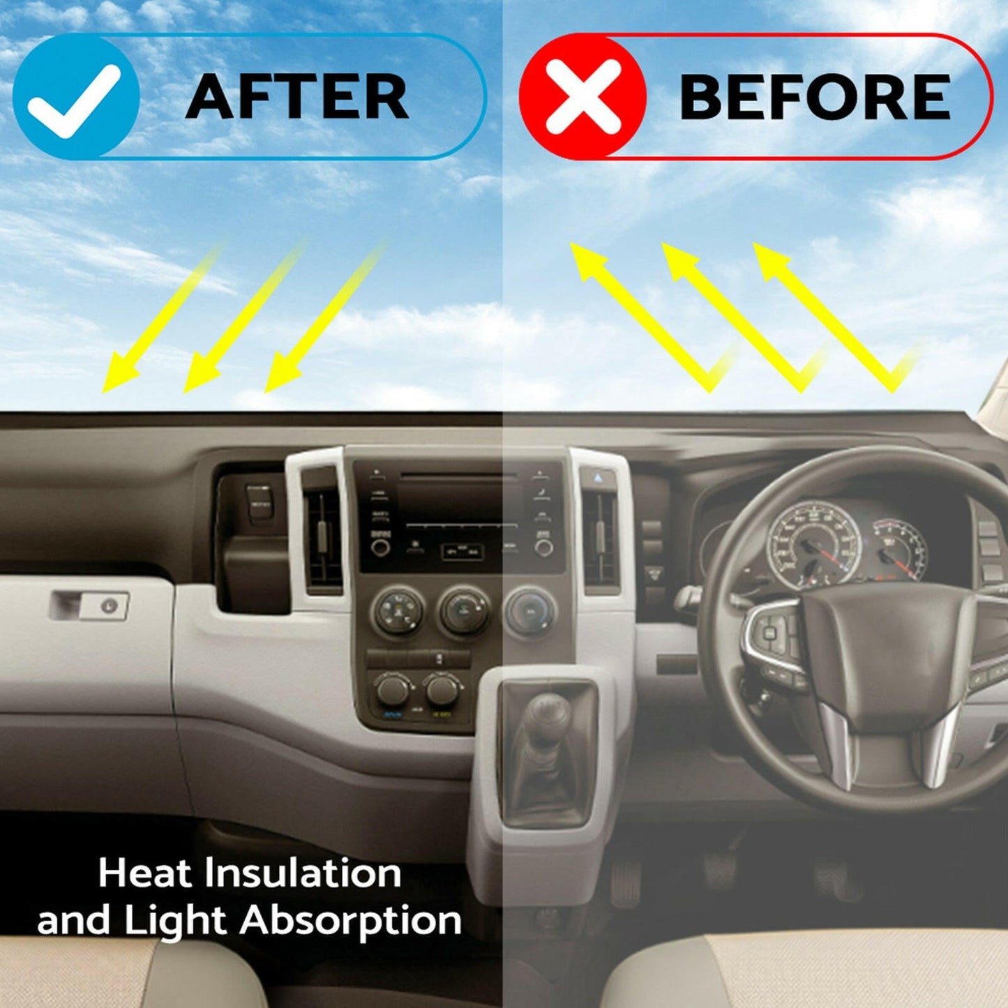 Non Slip Dash Mat Suitable For Ford Ranger PX2 PX3 MK3 XLT XL XLS 2015-2021 Black