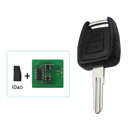 2x Complete Remote Key Fob Suitable For Holden Astra TS 1998-2004 433MHz ID40 Transponder 2-Button Replacement