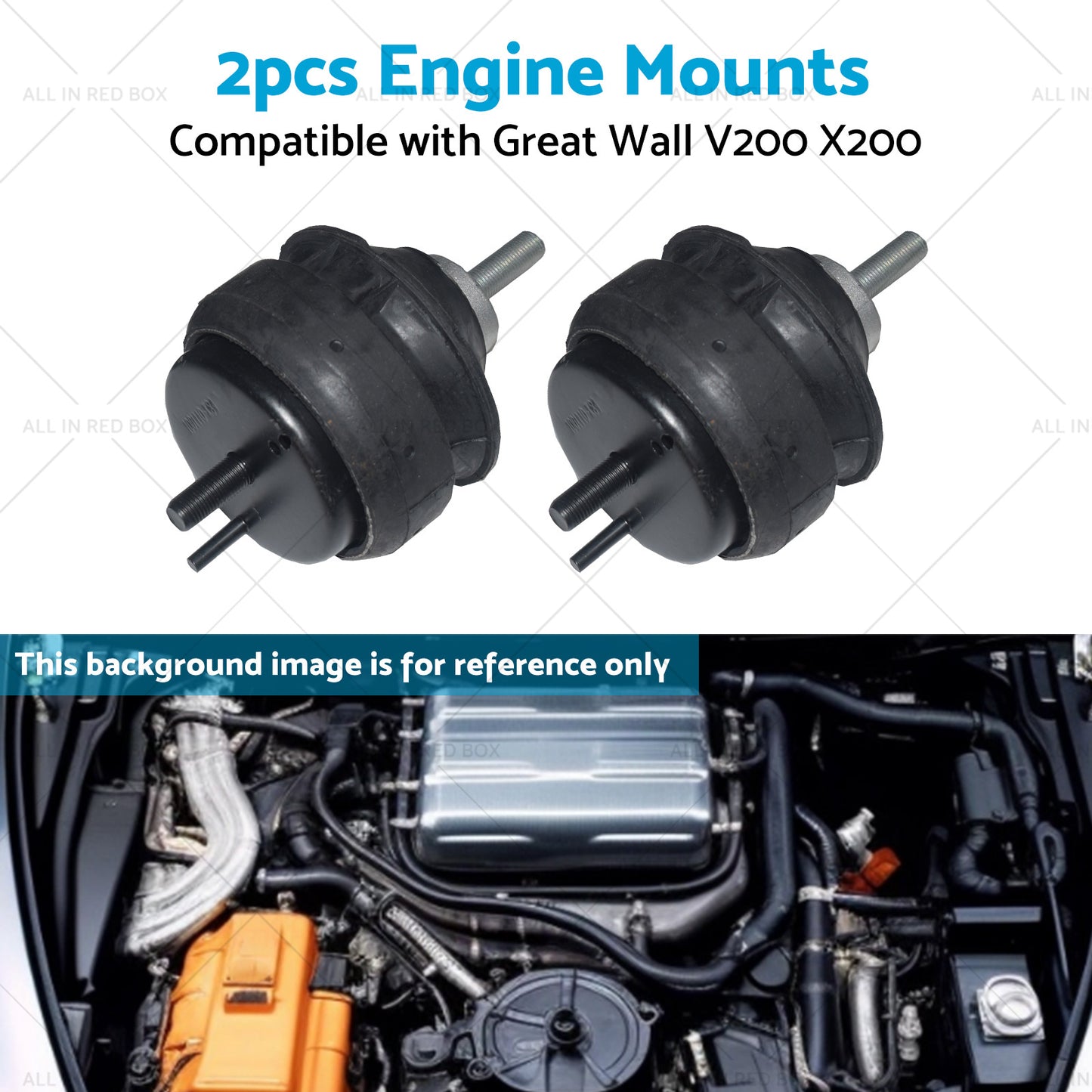 {{ 2x Engine Mount Suitable for Great Wall V200 X200 2. 0L GW4D20 Diesel Auto or Manual }} - Buy Car Parts Online at {{ Kaka Auto Parts }}.