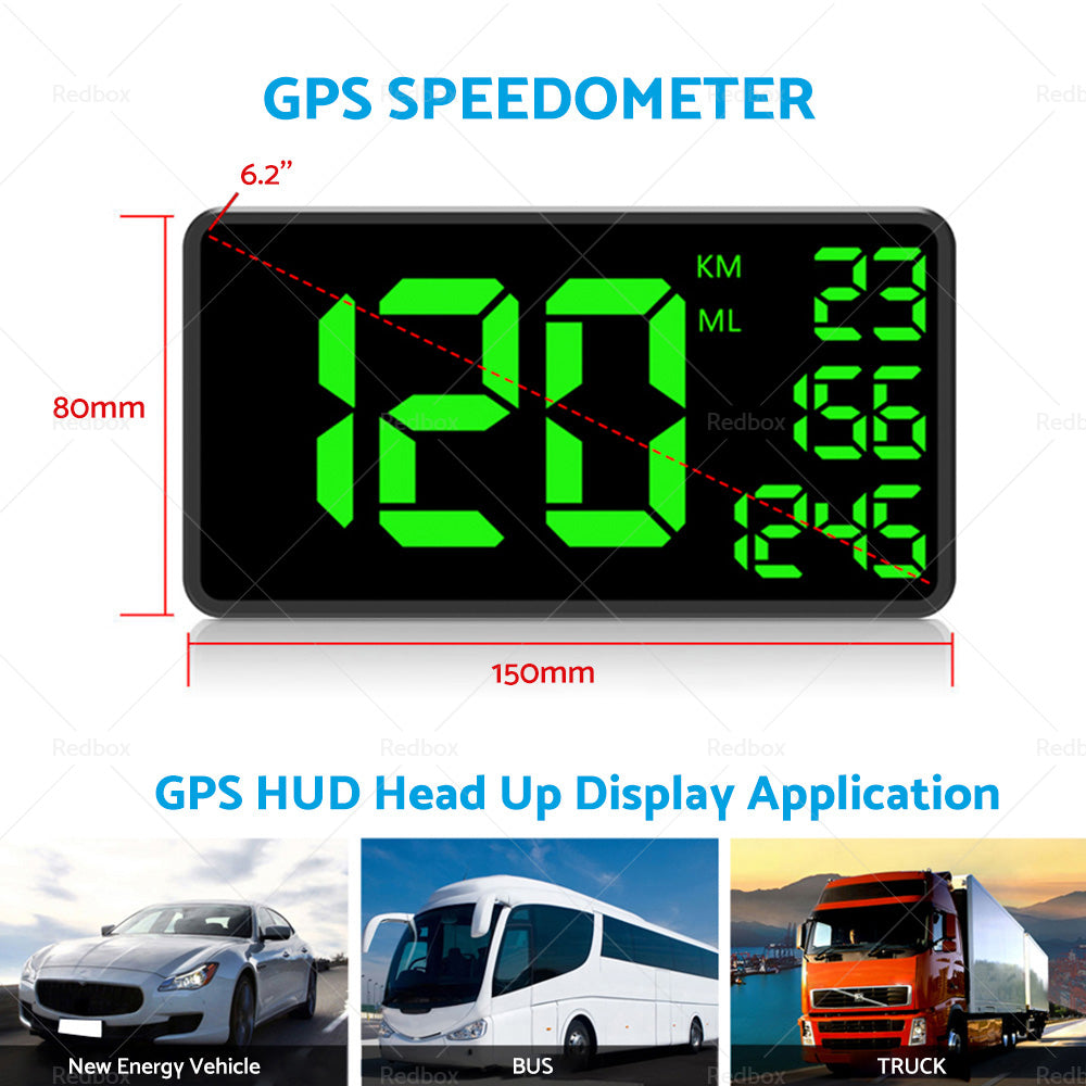 {{ Truck GPS Speedometer 6. 2inch Extend Display Odometer Overspeed Alarm MPH KMH }} - Buy Car Parts Online at {{ Kaka Auto Parts }}.