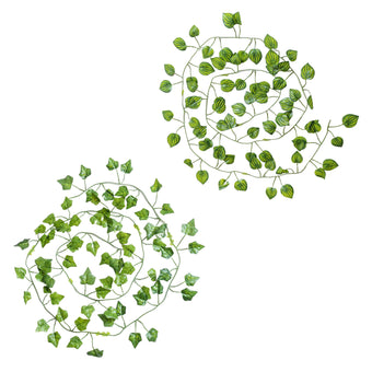 compare product 12x2M Green Plastic Leaf Foliage Artificial Ivy Suitable For Decorating Homes 12x2M Green Plastic Leaves