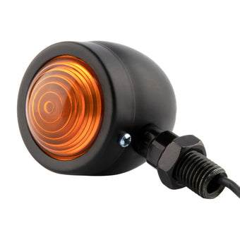 compare product 4x Chrome Motorcycle Amber Bullet Turn Signal Indicators Blinkers Universal Lamp