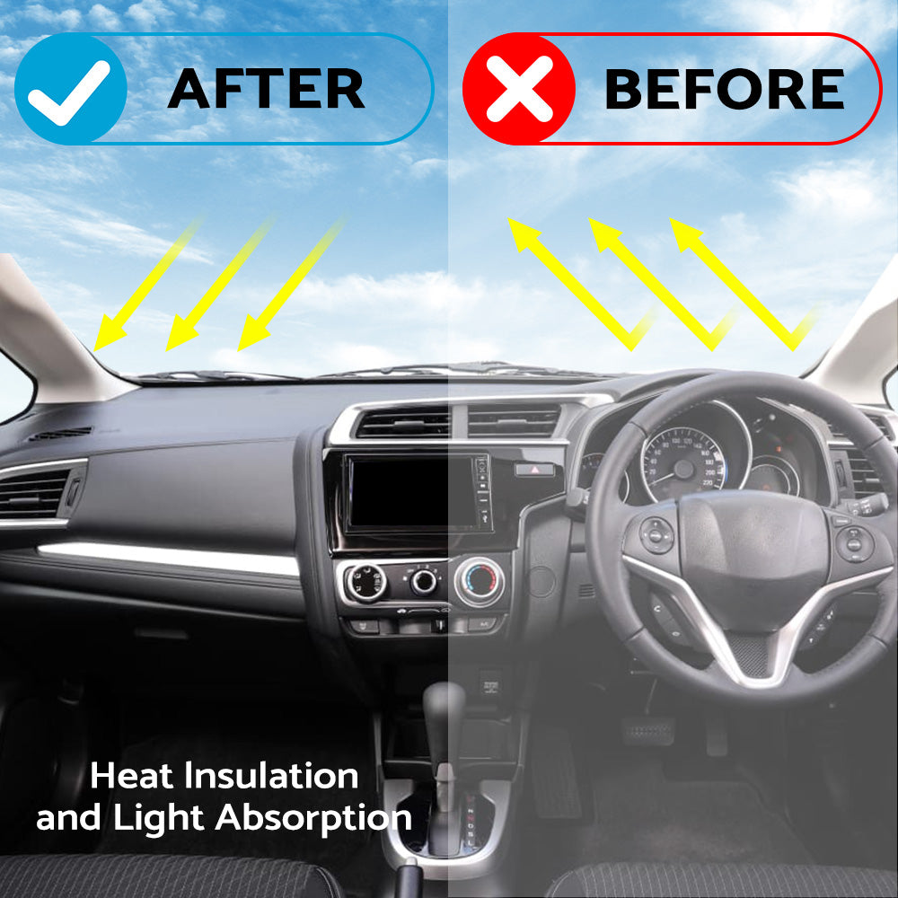 {{ Non-Slip Dash Mat Suitable For Honda Jazz Hatch 2014- 2022 Dashboard Cover Black }} - Buy Car Parts Online at {{ Kaka Auto Parts }}.