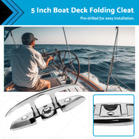 {{ Boat Deck Foldable Cleat Portable 5 Inch Detachable Pre-drilled Cleats Part }} - Buy Car Parts Online at {{ Kaka Auto Parts }}.