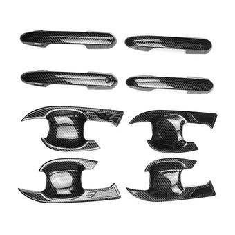 compare product Carbon Fiber Door Handle Cover + Surrounds Suitable For Toyota RAV4 Hybrid Edge 2019-2023