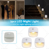 {{ 3 PCS Cordless Battery-Powered LED Night Light Motion Sensor Light-Warm White }} - Buy Car Parts Online at {{ Kaka Auto Parts }}.