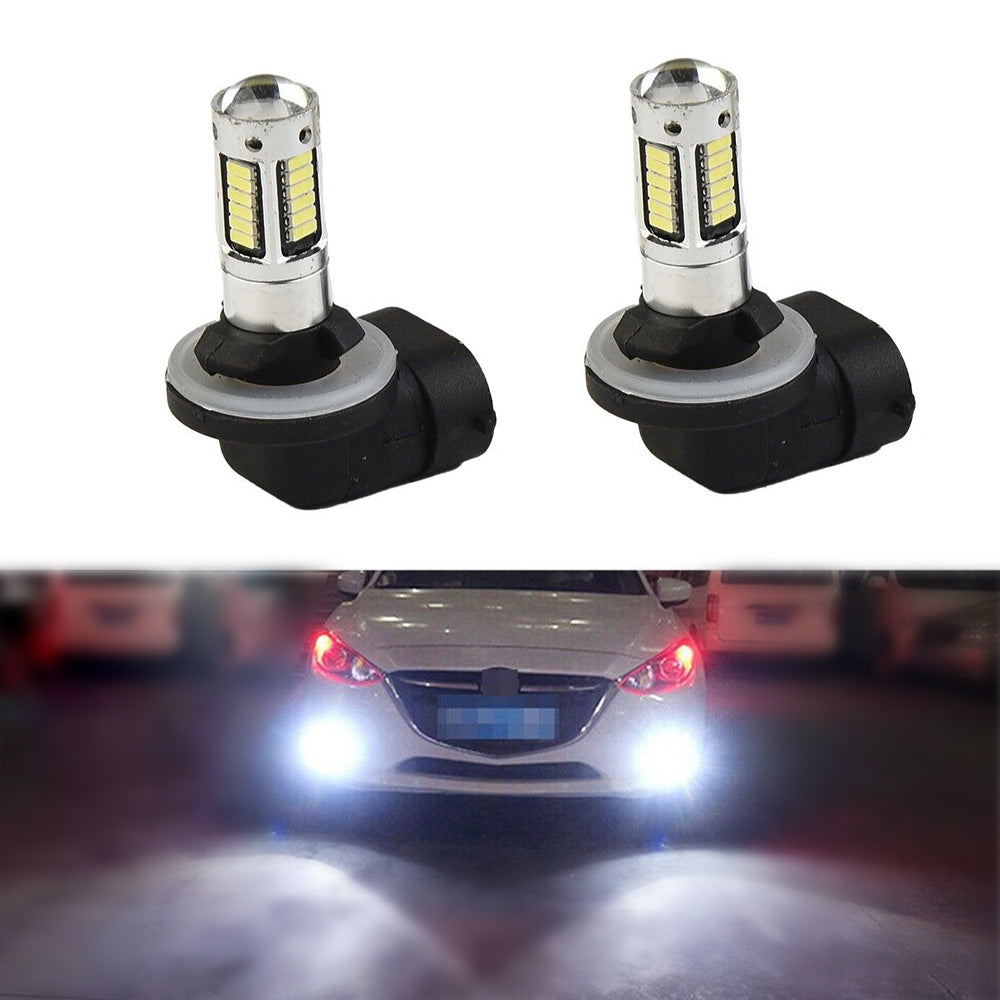 2x 881 H27 30W 6000K White LED Car SUV Fog Light Bulb DRL Lamp Extremely Bright