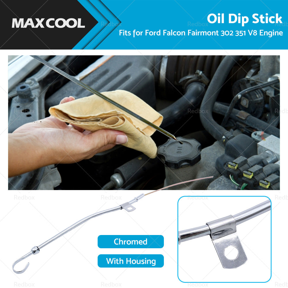 {{ Chrome Engine Oil Dip Stick  Housing Fits for Ford Falcon Fairmont 302 351 V8 }} - Buy Car Parts Online at {{ Kaka Auto Parts }}.