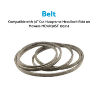 Belt Suitable For 38inch Cut Husqvarna Mcculloch Ride on Mowers MC16H38ST 193214