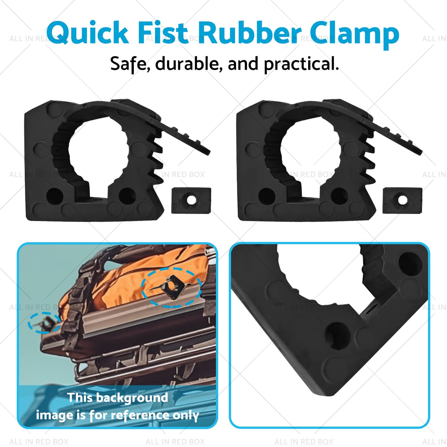 {{ 2x Car Rubber Clamps Bases Adapter 25-45mm Shovel Axe Retainer Fixing Holder }} - Buy Car Parts Online at {{ Kaka Auto Parts }}.