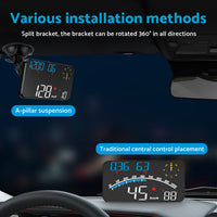 Digital Speedometer GPS HUD Head Up Display Universal Car MPH Overspeed Alarm