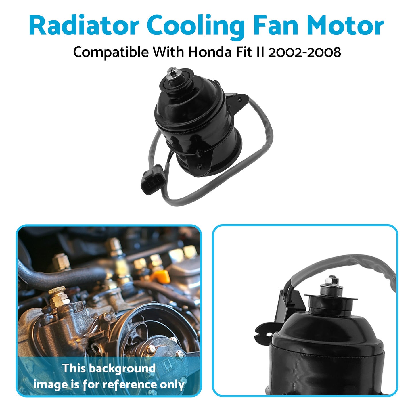 {{ 19030-PWA-J51 Radiator Cooling Fan Motor Suitable for Honda Fit II 2002-2008 }} - Buy Car Parts Online at {{ Kaka Auto Parts }}.