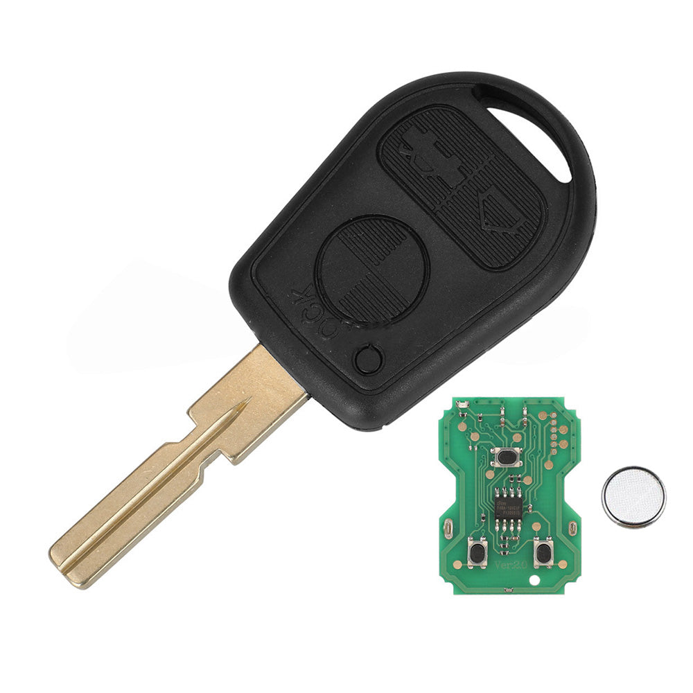 3 Button Complete Remote Key Suitable For BMW E31 / E32 / E34 / E36 / E38 / E39 / E46 / Z3 1990-2005