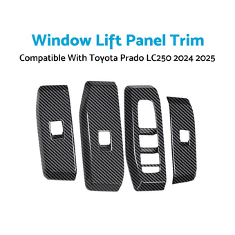 compare product 4Pcs Window Lift Panel Trim ABS Carbon Fiber Suitable For Prado LC250 2024-2025