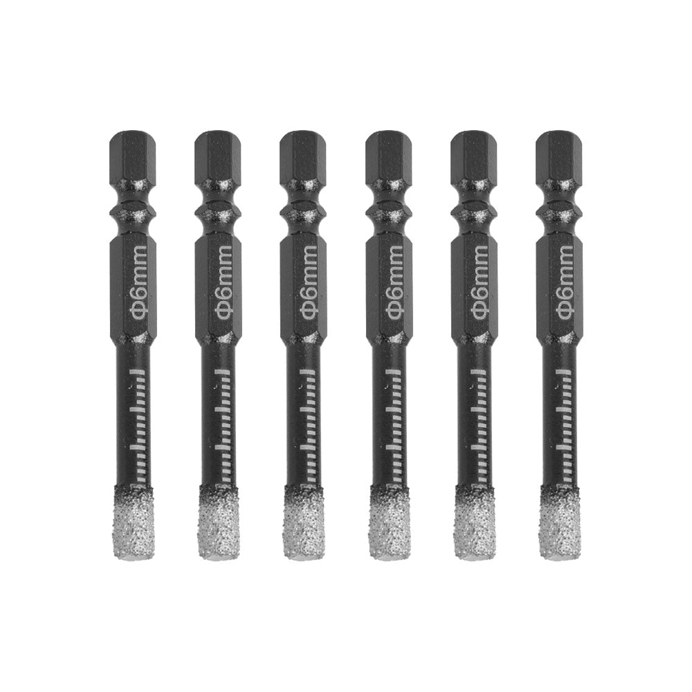 5x Dry Diamond Drill Bit 6mm For Porcelain Granite Tile Glass Ceramics Marble