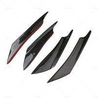 {{ 4x Carbon Fiber Car Bumper Fin Canard Splitter Diffuser Valence Spoiler Lip }} - Buy Car Parts Online at {{ Kaka Auto Parts }}.