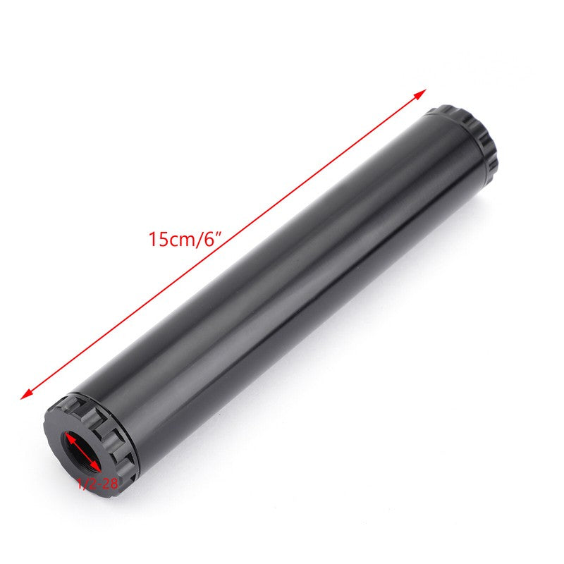 1x6 Aluminum Inline Fuel Filter 1/2-28 Suitable For Universal Car Use Black