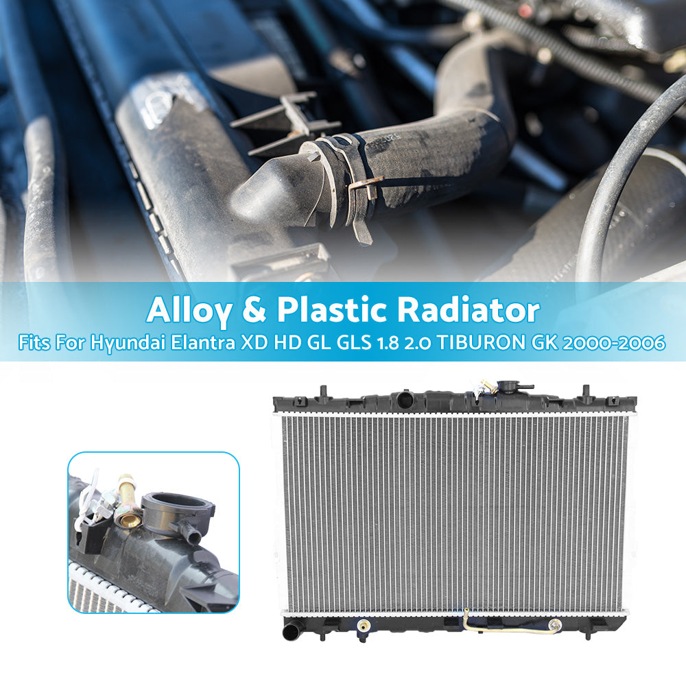 {{ Radiator Rad Fit Hyundai Elantra XD HD GL GLS 1. 8 2. 0 TIBURON GK 2000-2006 }} - Buy Car Parts Online at {{ Kaka Auto Parts }}.