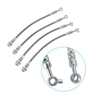 Front & Rear Braided Brake Line Hose Set Suitable For Nissan Patrol GQ Y60 1988–1997 / Ford Maverick DA 1988–1994