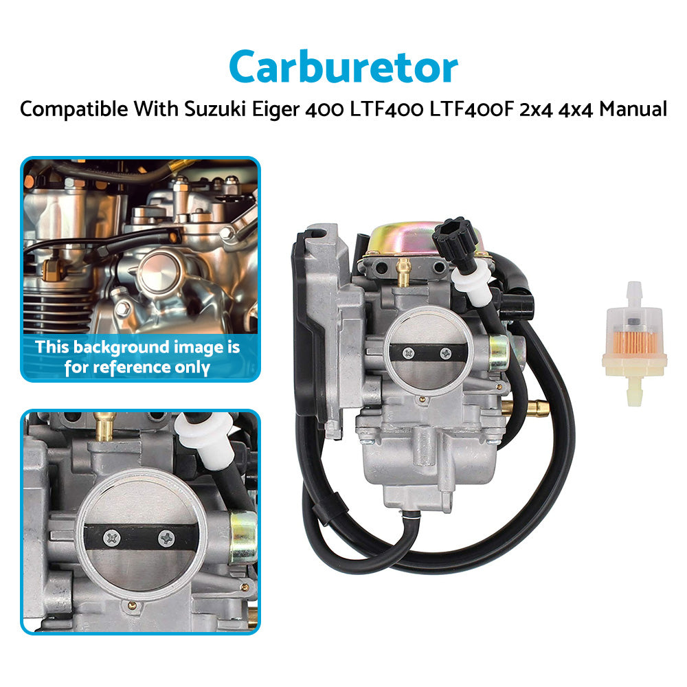 {{ Carburetor Suitable For Suzuki Eiger 400 LTF400 LTF400F 2x4 4x4 Manual 02-07 }} - Buy Car Parts Online at {{ Kaka Auto Parts }}.