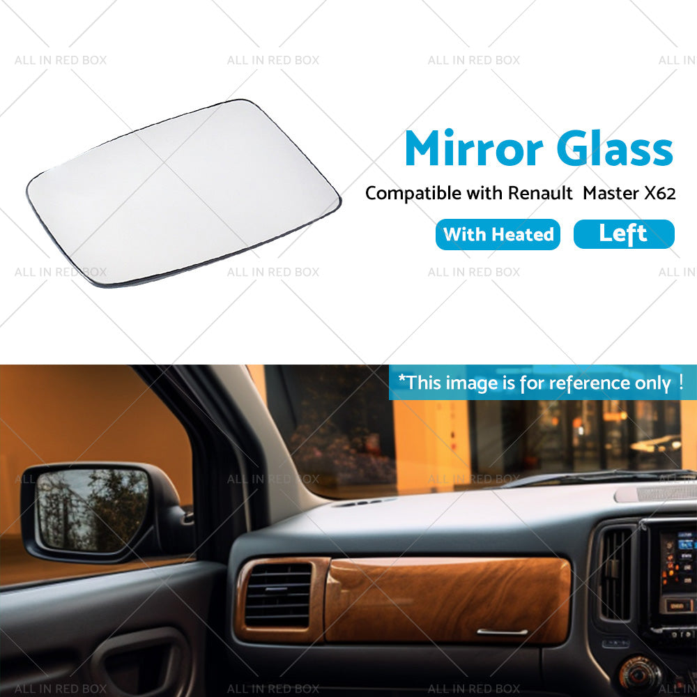 {{ Left Mirror Glass Suitable for Renault Master X62 2010-2019 Heated Convex Base }} - Buy Car Parts Online at {{ Kaka Auto Parts }}.