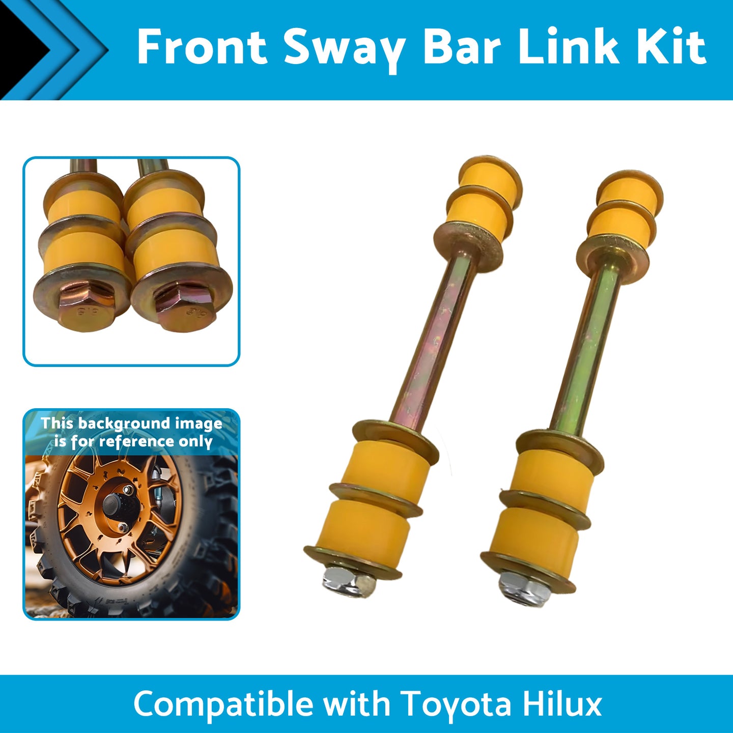 {{ 2 X Front Sway Bar Link Kit Suitablefor 88-05 Toyota Hilux KZN165R LN107R LN167R }} - Buy Car Parts Online at {{ Kaka Auto Parts }}.