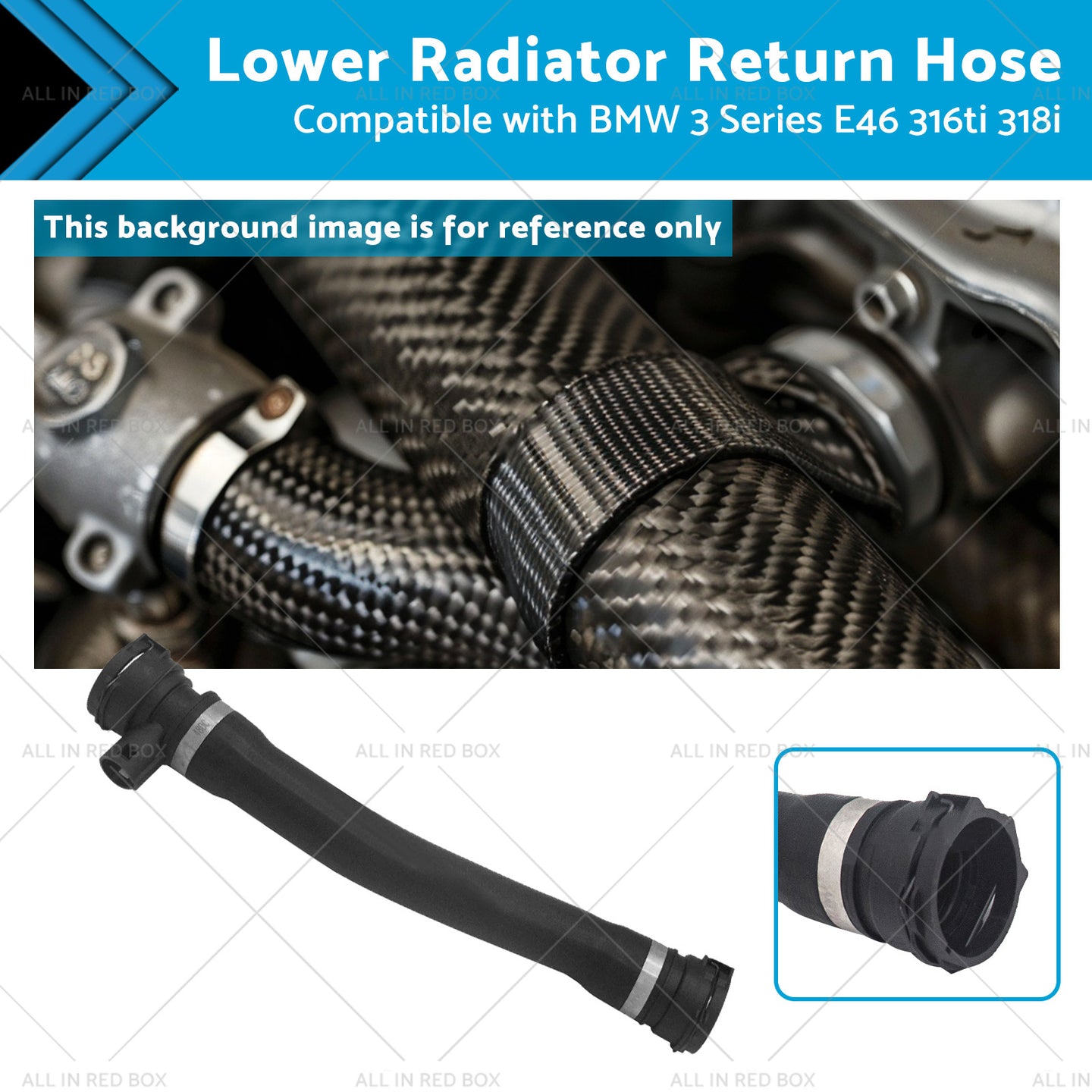 {{ 17127516416 Lower Radiator Return Hose Suitable for BMW 3 Series E46 316ti 318i }} - Buy Car Parts Online at {{ Kaka Auto Parts }}.