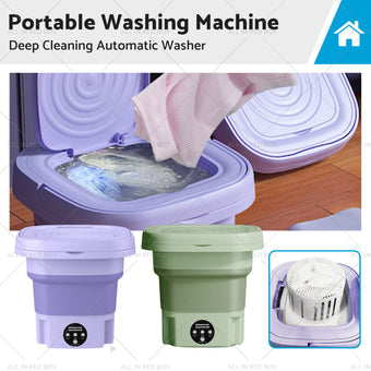 compare product 8L Foldable Washing Machine Portable 3 Modes Deep Cleaning Automatic Washer 240V