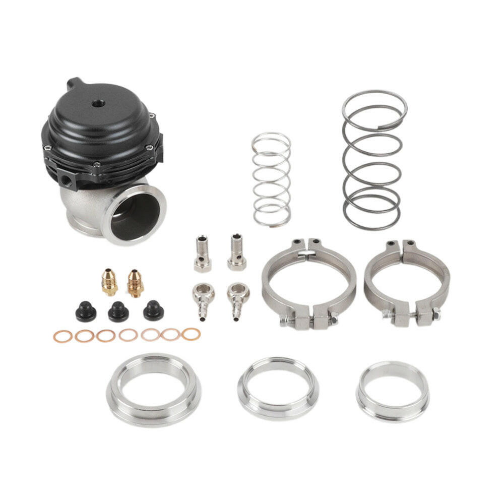 44mm Black Aluminum External Cooled Turbo Wastegate With V-Band Flanges Set