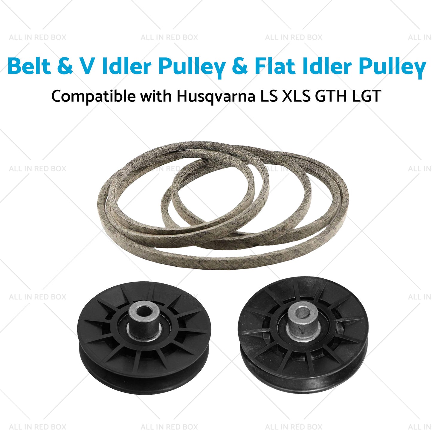 {{ Belt  and  V Idler Pulley  and  Flat Idler Pulley Suitable For Husqvarna LS XLS GTH LGT }} - Buy Car Parts Online at {{ Kaka Auto Parts }}.