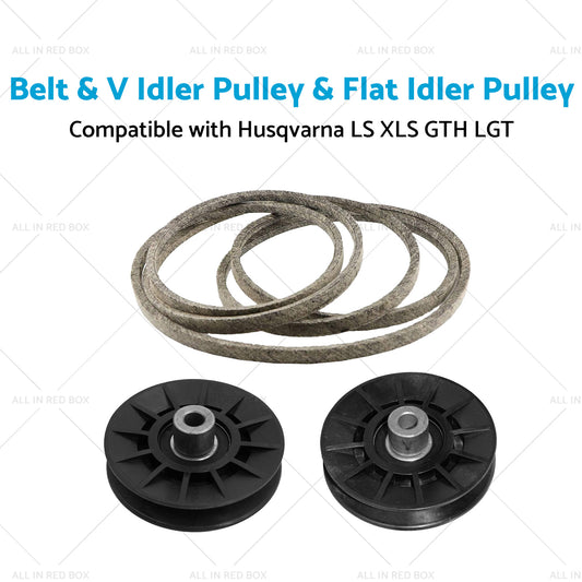 Belt  and  V Idler Pulley  and  Flat Idler Pulley Suitable For Husqvarna LS XLS GTH LGT