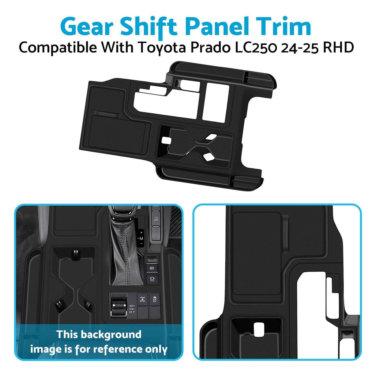 Silicone Rubber Gear Shift Panel Trim Suitable For Toyota Prado LC250 2024-2025 RHD