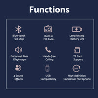 Wireless Bluetooth Portable Karaoke Microphone Speaker Rechargeable Handheld Mic With USB Speaker for Home Party Singing