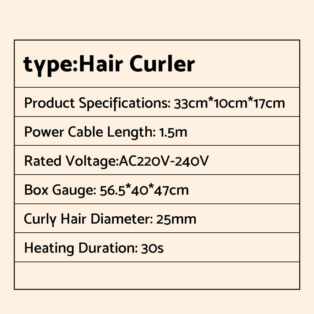 25mm Ceramic Triple Barrel Hair Curler Curling Iron Wave Wand Salon Styler