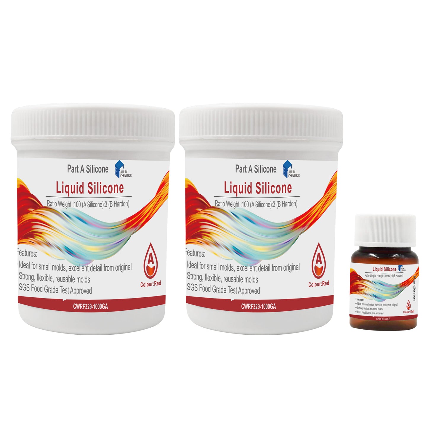 {{ SH25 Liquid Silicone Rubber Mould Making Kit 100:3 Mix - 1Kg 5Kg 10Kg Red }} - Buy Car Parts Online at {{ Kaka Auto Parts }}.