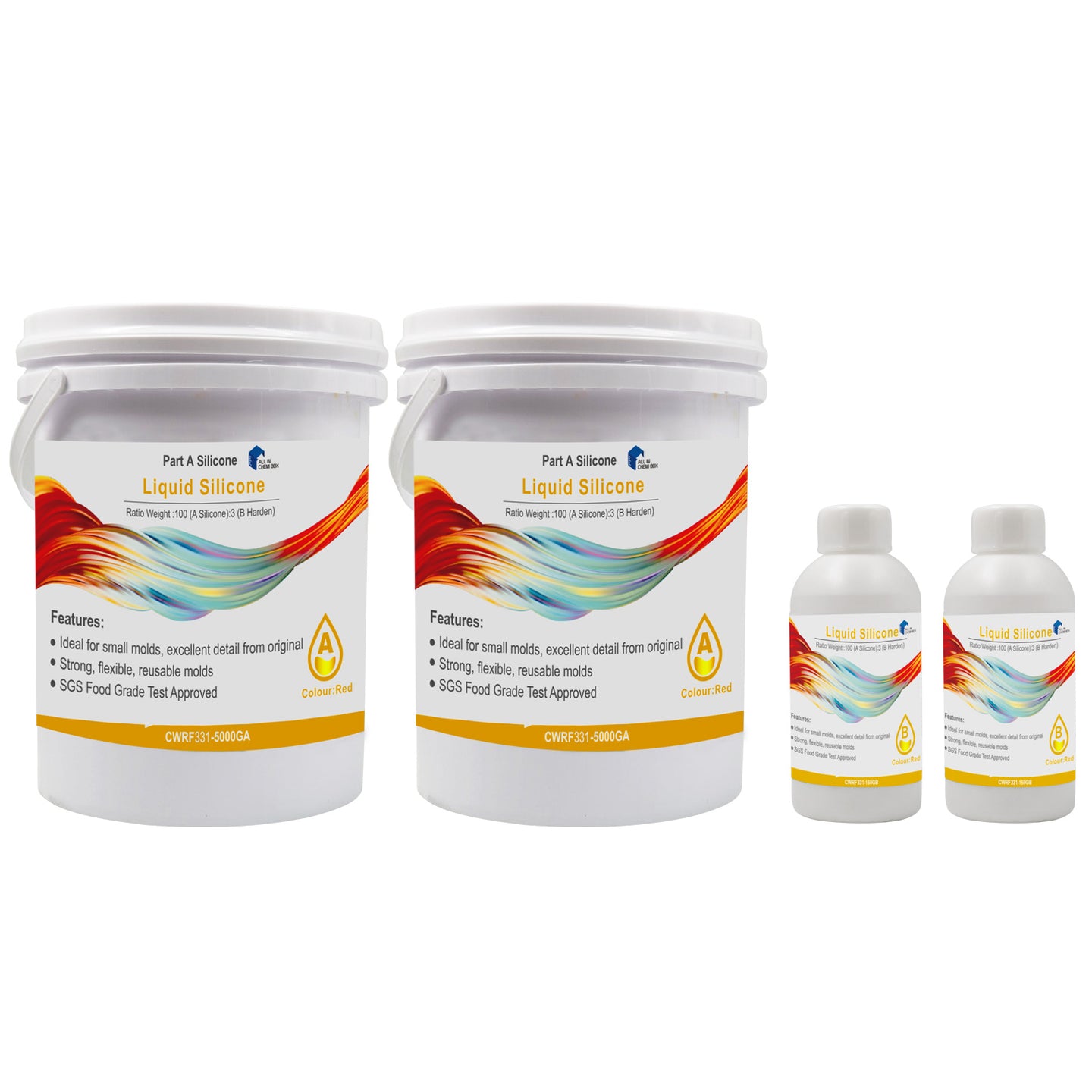 {{ SH25 Liquid Silicone Rubber Mould Making Kit 100 3 Mix - 1Kg 2Kg 5Kg 10Kg Yellow }} - Buy Car Parts Online at {{ Kaka Auto Parts }}.