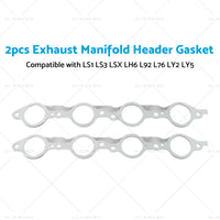 {{ 2PCS Exhaust Manifold Gasket Multi-Layer Steel Header Suitable For LS1 LS3 LSX }} - Buy Car Parts Online at {{ Kaka Auto Parts }}.