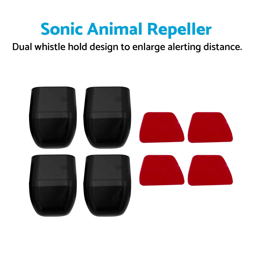 {{ 2 Pair Sonic Animal Repeller Shoo Whistle Deer Kangaroo 4WD Car Black }} - Buy Car Parts Online at {{ Kaka Auto Parts }}.